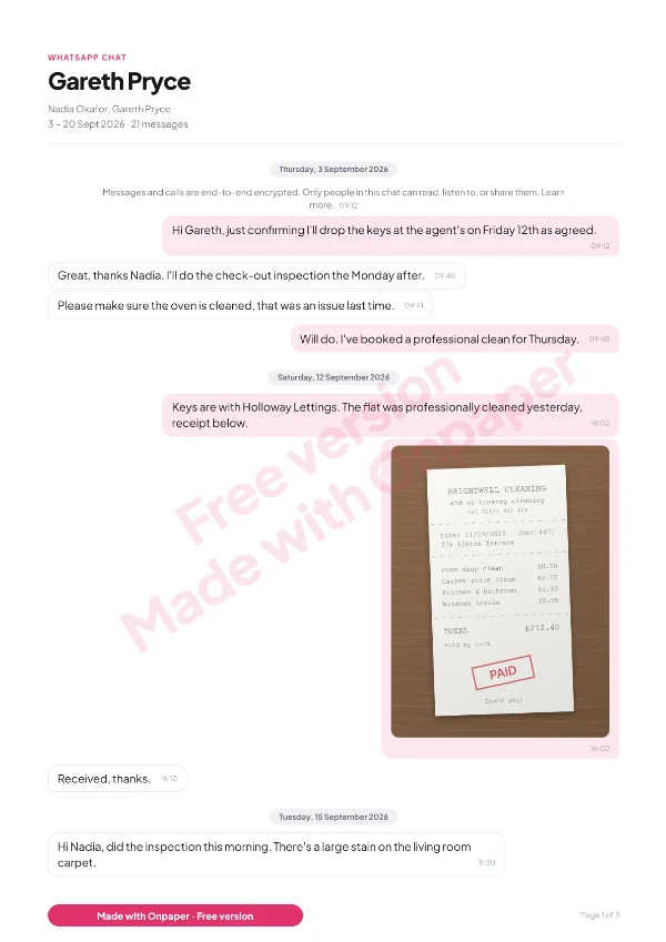 A free PDF page, with the Free version watermark across it